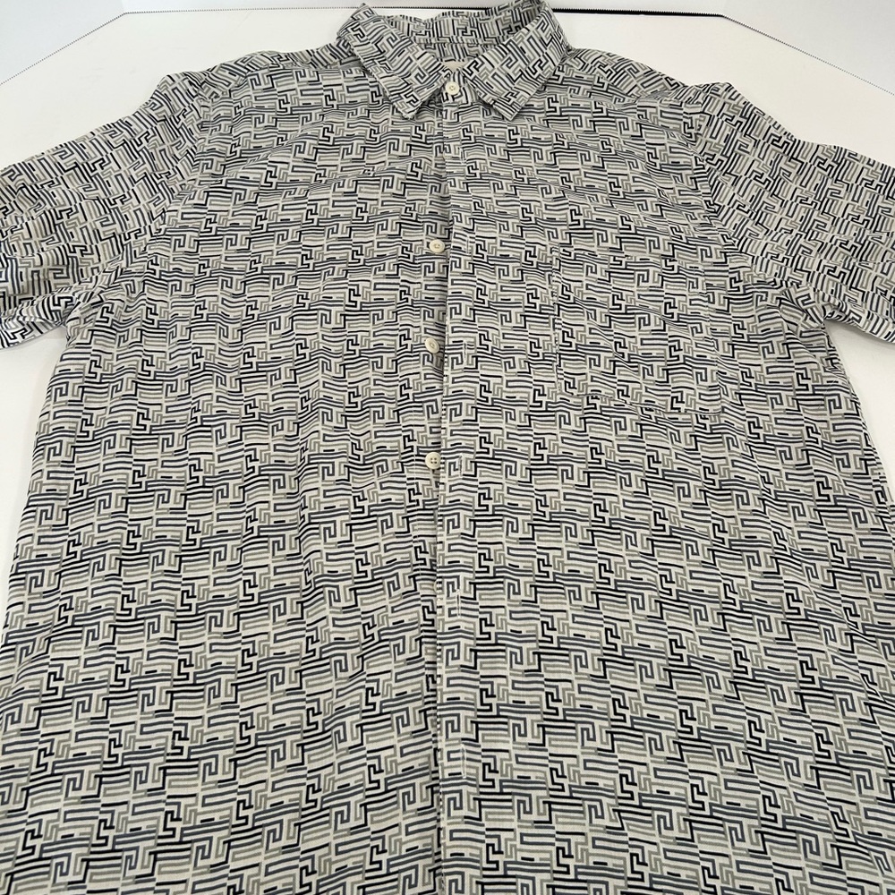 Vintage Black and White Geometric Shirt